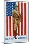 Be a U.S Marine! Poster by James Montgomery Flagg-null-Mounted Giclee Print