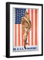 Be a Us Marine', 1st World War Poster-null-Framed Giclee Print