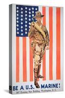 Be a Us Marine', 1st World War Poster-null-Stretched Canvas