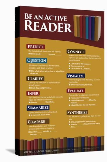 Be An Active Reader-Gerard Aflague Collection-Stretched Canvas