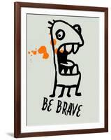 Be Brave 1-Lina Lu-Framed Art Print