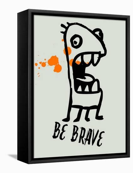 Be Brave 1-Lina Lu-Framed Stretched Canvas