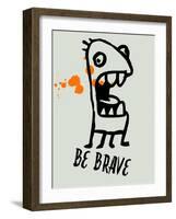 Be Brave 1-Lina Lu-Framed Art Print