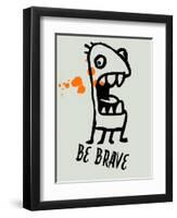 Be Brave 1-Lina Lu-Framed Art Print