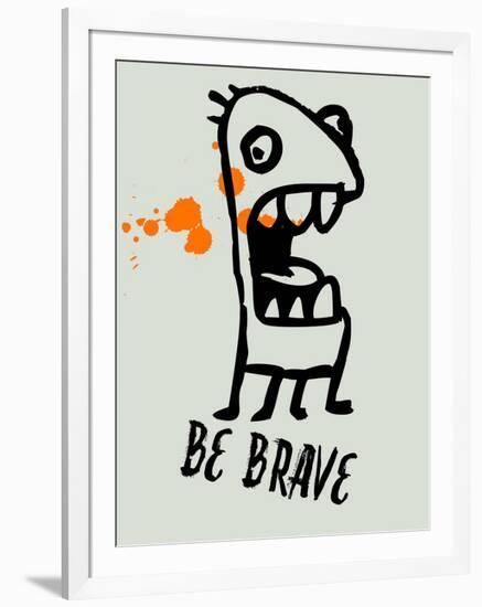 Be Brave 1-Lina Lu-Framed Art Print