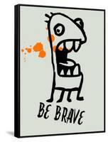 Be Brave 1-Lina Lu-Framed Stretched Canvas