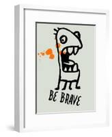 Be Brave 1-Lina Lu-Framed Art Print