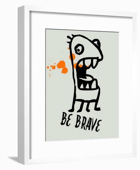 Be Brave 1-Lina Lu-Framed Art Print
