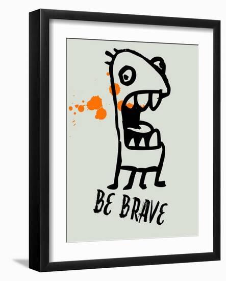 Be Brave 1-Lina Lu-Framed Art Print