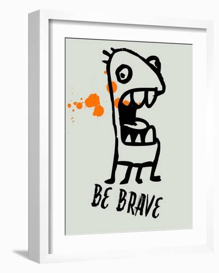 Be Brave 1-Lina Lu-Framed Art Print