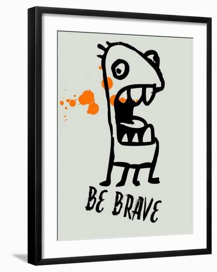 Be Brave 1-Lina Lu-Framed Art Print