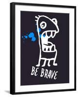 Be Brave 2-Lina Lu-Framed Art Print