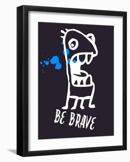 Be Brave 2-Lina Lu-Framed Art Print