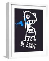 Be Brave 2-Lina Lu-Framed Art Print