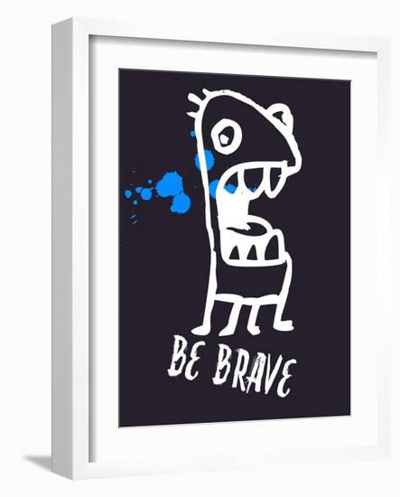 Be Brave 2-Lina Lu-Framed Art Print