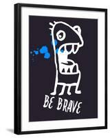 Be Brave 2-Lina Lu-Framed Art Print