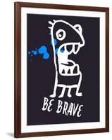 Be Brave 2-Lina Lu-Framed Art Print