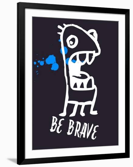 Be Brave 2-Lina Lu-Framed Art Print