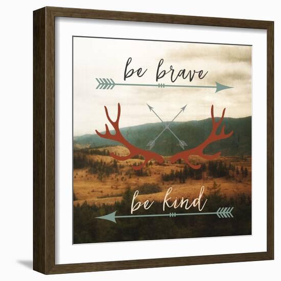 Be Brave, Be Kind-Sam Appleman-Framed Art Print