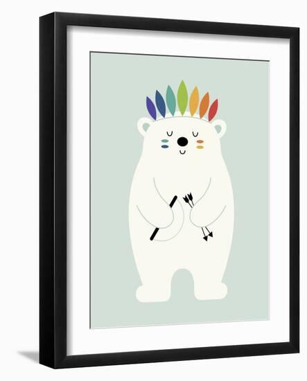 Be Brave Polar-Andy Westface-Framed Giclee Print