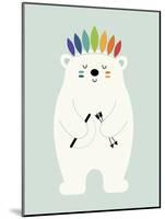 Be Brave Polar-Andy Westface-Mounted Giclee Print