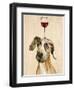 Be Careful Of The Glass of Wine-Jin Jing-Framed Art Print