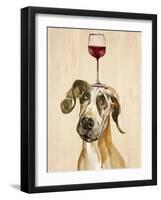 Be Careful Of The Glass of Wine-Jin Jing-Framed Art Print