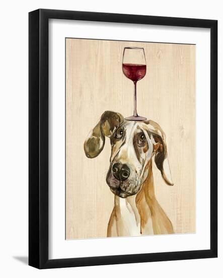 Be Careful Of The Glass of Wine-Jin Jing-Framed Art Print
