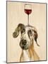 Be Careful Of The Glass of Wine-Jin Jing-Mounted Art Print