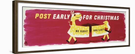 Be First Not Last - Post Early for Christmas-null-Framed Premium Giclee Print