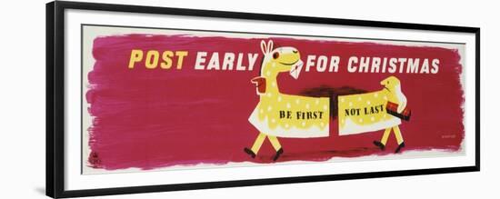 Be First Not Last - Post Early for Christmas-null-Framed Premium Giclee Print