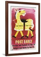 Be First Not Last - Post Early-null-Framed Art Print