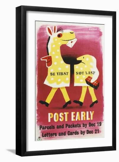 Be First Not Last - Post Early-null-Framed Art Print