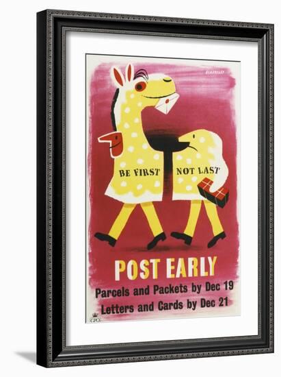 Be First Not Last - Post Early-null-Framed Art Print