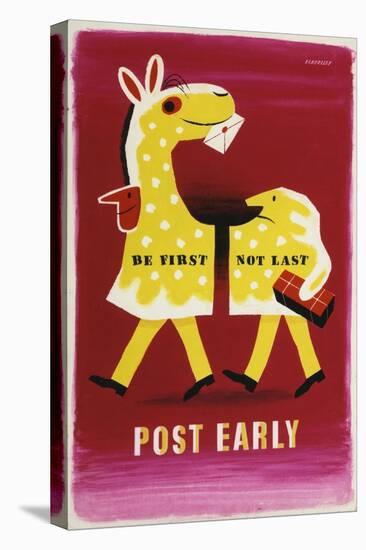 Be First Not Last, Post Early-Tom Eckersley-Stretched Canvas