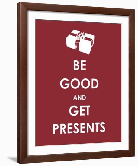 Be Good and Get Presents-null-Framed Giclee Print