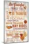 Be Grateful - Thanksgiving Typography-Lantern Press-Mounted Art Print