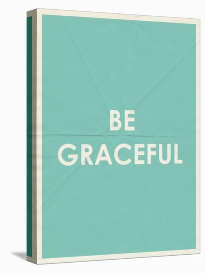 Be Grateful Typography-null-Stretched Canvas