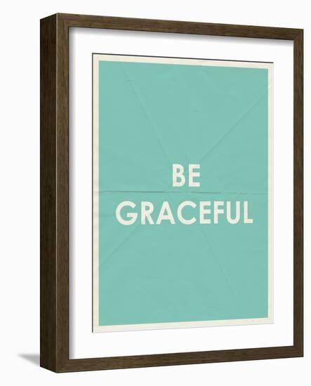 Be Grateful Typography-null-Framed Art Print