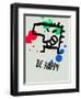 Be Happy 1-Lina Lu-Framed Art Print