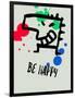 Be Happy 1-Lina Lu-Framed Art Print