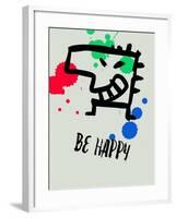 Be Happy 1-Lina Lu-Framed Art Print