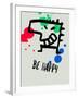 Be Happy 1-Lina Lu-Framed Art Print