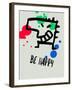 Be Happy 1-Lina Lu-Framed Art Print