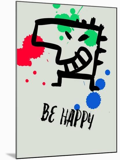 Be Happy 1-Lina Lu-Mounted Art Print