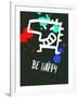 Be Happy 2-Lina Lu-Framed Art Print