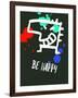 Be Happy 2-Lina Lu-Framed Art Print