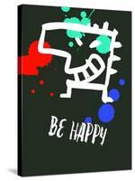 Be Happy 2-Lina Lu-Stretched Canvas