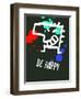 Be Happy 2-Lina Lu-Framed Art Print