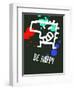 Be Happy 2-Lina Lu-Framed Art Print